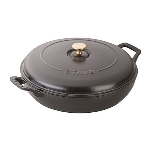 Staub - Cast Iron 3.5-qt Braiser - Matte Black-Angle_Standard 