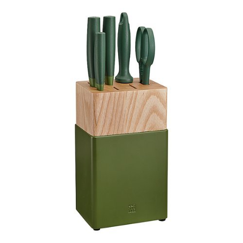 ZWILLING - Now S 6-pc Knife Block Set - Lime Green-Angle_Standard 