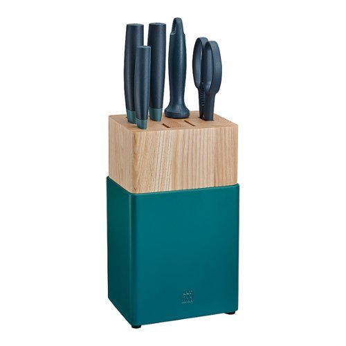 ZWILLING - Now S 6-pc Knife Block Set - Blueberry Blue-Angle_Standard 