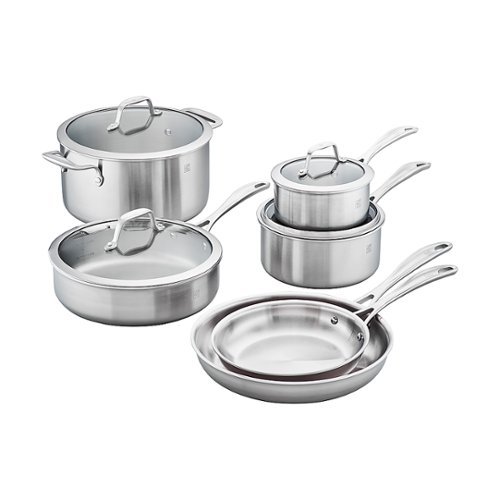 ZWILLING - Spirit 3-ply 10-pc Stainless Steel Cookware Set - Silver
