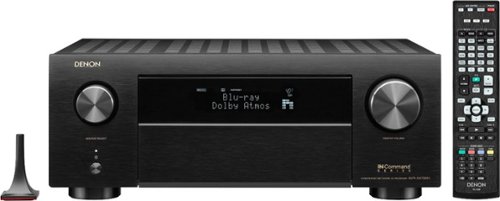  Denon - AVR-X4700H (125W X 9) 9.2-Ch. with HEOS and Dolby Atmos 8K Ultra HD HDR Compatible AV Home Theater Receiver with Alexa - Black