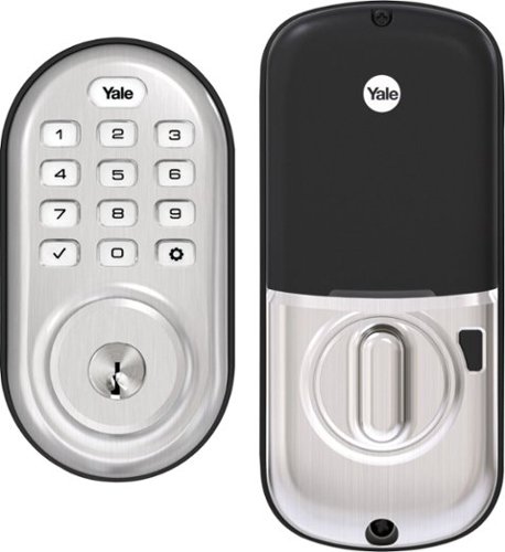 Yale - Assure Replacement Deadbolt with Keypad/Key Access - Satin Nickel