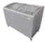 Front. Premium Levella - 9.5 Cu Ft  Chest Freezer with Curved Glass Top - White.
