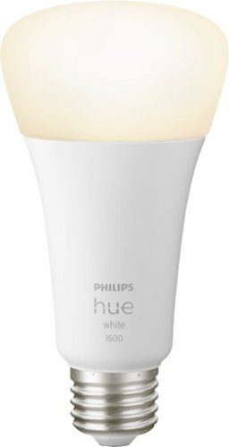 Philips - Geek Squad Certified Refurbished Hue White A21 Bluetooth Smart LED Bulb 100 Wattage Equivalent