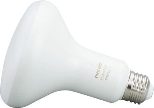 Philips - Geek Squad Certified Refurbished Hue White Ambiance BR30 Smart LED Bulb - Adjustable White