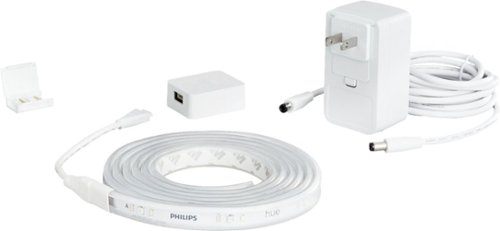 Philips - Geek Squad Certified Refurbished Hue Lightstrip Plus 2m Base Kit with Bluetooth - White and Color Ambiance