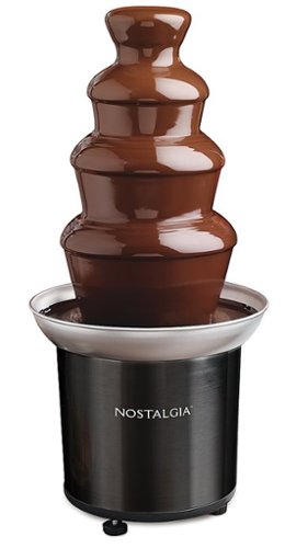Nostalgia - CFF990BS 4-Tier 2-Pound Chocolate Fondue Fountain - Black Stainless Steel-Angle_Standard 