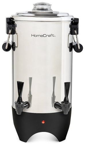 HomeCraft - CUDS45SS Quick-Brewing 1000-Watt Automatic 45-Cup Coffee Urn - Stainless Steel
