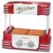 Nostalgia - HDR8RR Hot Dog Roller and Bun Warmer, 8 Hot Dog and 6 Bun Capacity - Retro Red-Angle_Standard