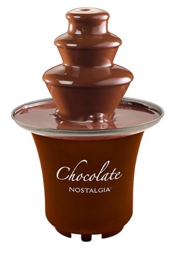 Nostalgia - CFF3BR 3-Tier 1/2-Pound Chocolate Fondue Fountain - Brown