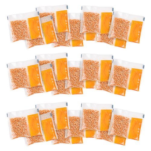 Nostalgia - KPP824 Best Tasting Premium 8-Ounce Popcorn, Oil & Seasoning Salt All-In-One Packs - 24 Count - Multi