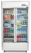 Front. Premium Levella - 18.0 cu. ft. 2-Door Commercial Merchandiser Refrigerator Glass-Door Beverage Display Cooler - Silver.