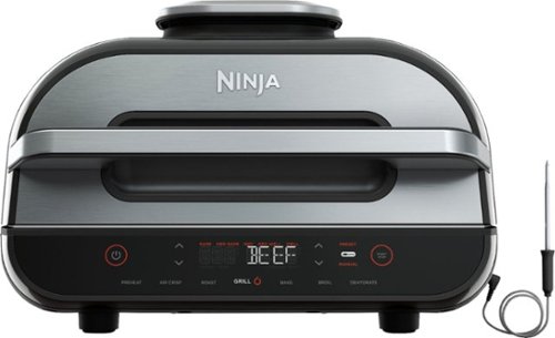 

Ninja - Foodi Smart XL 6-in-1 Indoor Grill with 4-qt Air Fryer, Roast, Bake, Broil, & Dehydrate - Black