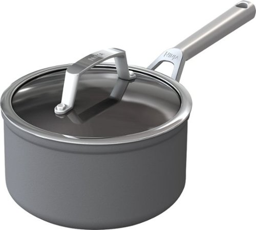 Image of Ninja - Foodi NeverStick Premium 2 1/2-Quart Saucepan with Glass Lid - Grey