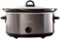 Crock-Pot - 6-Quart Manual Slow Cooker - Black Stainless Steel-Front_Standard