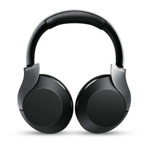  Philips - Wireless Over-Ear Noise Canceling Headphones- Black - Black