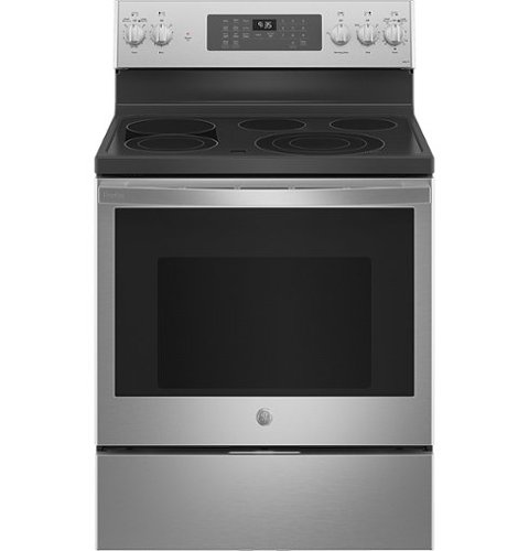 GE Profile - 5.3 Cu. Ft. Freestanding Smart Electric True Convection Range with Hot Air Fry - Stainless Steel Appearance