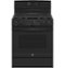 GE - 5.0 Cu. Ft. Freestanding Gas Convection Range with Self-Steam Cleaning and No-Preheat Air Fry - Black on black-Front_Standard