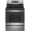 GE - 5.3 Cu. Ft. Freestanding Electric Convection Range with Self-Steam Cleaning and No-Preheat Air Fry - Stainless steel-Front_Standard 