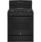 GE - 5.0 Cu. Ft. Freestanding Gas Range with Self-cleaning and Power Boil Burner - Black on Black-Front_Standard