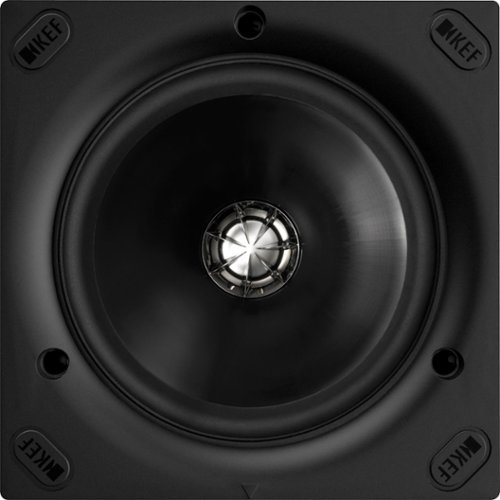 KEF - Ci Flush Mount Series Square Speaker - Black