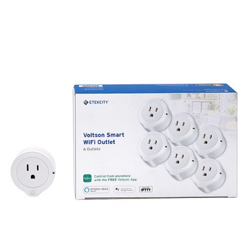 Etekcity - Voltson Smart Wi-Fi Outlet Plug (6-Pack) - White-Alt_View_Standard_16 