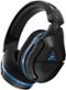 Turtle Beach - Stealth 600 Gen 2 Wireless Gaming Headset for PlayStation 5 PS5 PlayStation 4 PS4 & Nintendo Switch - Black/Blue-Front_Standard