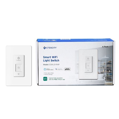 Etekcity - Smart Wi-Fi Light Switch (4-Pack) - White-Alt_View_Standard_16 