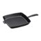 Staub - Cast Iron 12-inch Square Grill Pan - Matte Black-Angle_Standard
