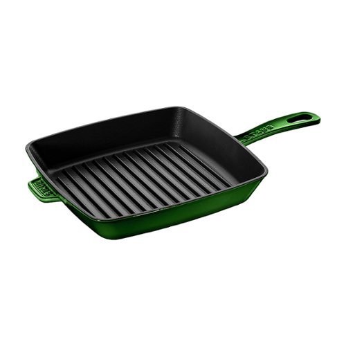 Staub - Cast Iron 12-inch Square Grill Pan - Basil-Angle_Standard 