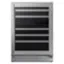 Front. Samsung - 51-Bottle Capacity Wine Cooler - Stainless Steel.