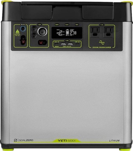 Goal Zero - Yeti 6000X Battery-Powered Portable Generator (6010 Wh Capacity) - Silver/Black-Front_Standard 