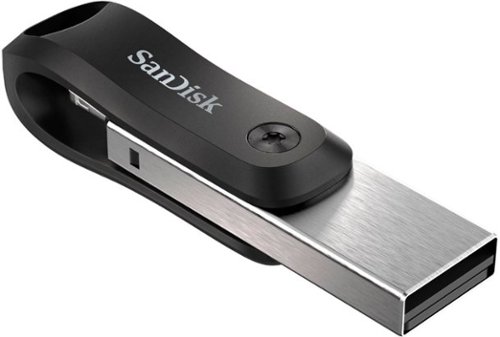 SanDisk iXpand Flash Drive Go 64GB USB 3.0 Type-A to Apple Lightning for iPhone & iPad - Black / Silver WORLDWIDE DELIVERY