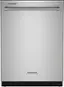 Front. KitchenAid - 24" Top Control Built-In Dishwasher with Stainless Steel Tub, PrintShield Finish, 3rd Rack, 39 dBA - Stainless Steel.
