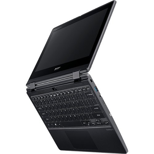 Acer - TravelMate Spin B3 B311RN-31 11.6" Laptop - Intel Celeron - 4 GB Memory - 128 GB eMMC - Shale Black