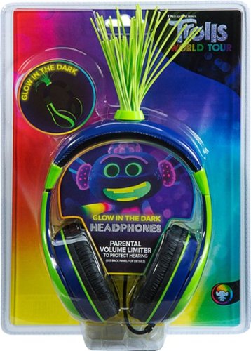 eKids  Trolls World Tour Glow in the Dark Wired Over the Ear Headphones - green WORLDWIDE DELIVERY