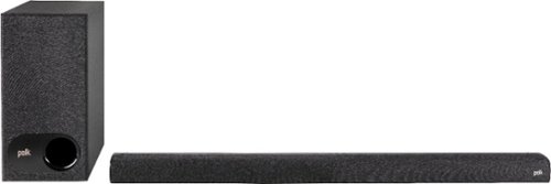Polk Audio - 2.1-Channel Signa S3 Ultra-Slim Soundbar with Wireless Subwoofer and Dolby Digital - Black