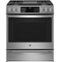 GE Profile - 5.6 Cu. Ft. Slide-In Gas True Convection Range with Built-In WiFi and Hot Air Frying - Stainless Steel-Front_Standard