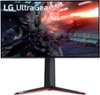 LG - 27" UltraGear UHD Nano IPS 1ms 144Hz G-SYNC Compatible Gaming Monitor with HDR (DisplayPort, HDMI, USB) - Black-Front_Standard