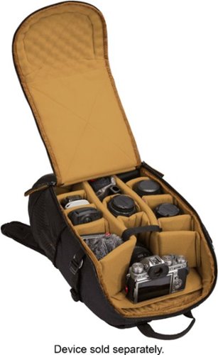Case Logic Viso Slim DSLR/Mirrorless Camera, Drone & Lens Backpack w/ Weather Resistant EVA Base, 16 Laptop Holder & Rain Cover - Black GLOBAL SHIPPING