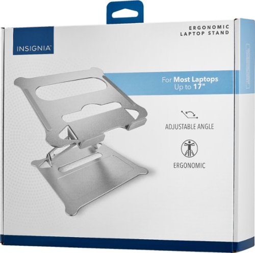 Insignia™ Ergonomic Laptop Stand with Adjustable Height and Angle for Laptops up to 17 Wide - Silver WORLDWIDE DELIVERY