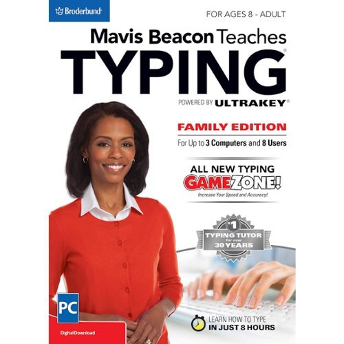 Encore - Mavis Beacon Teaches Typing Powered by Ultrakey v2 Family Edition (3 Computers) - Windows [Digital]
