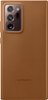 Samsung - Leather Back Cover for Galaxy Note20 Ultra 5G - Brown-Front_Standard