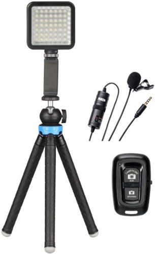 Sunpak - YouTuber Creator Kit Vlogging Kit w/BOYA Lavalier Microphone and Bluetooth Remote for Smartphones and Cameras
