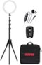 Sunpak - 12" Bi-Color Ring Light Kit with BOYA Lavalier Microphone and Bluetooth Remote for Smartphones and Compact Cameras-Angle_Standard