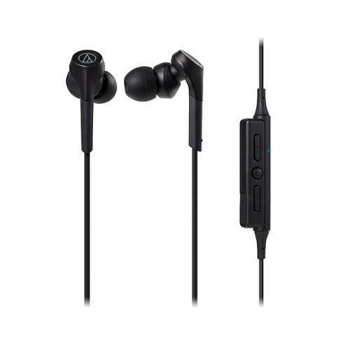 Audio-Technica - ATH-CKS550XBTBK Wireless Earbuds, Black - Black