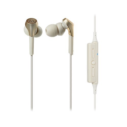 Audio-Technica - ATH-CKS550XBTBK Wireless Earbuds, Champagne-Gold - Chamagne Gold