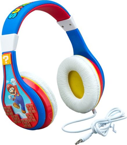 eKids Super Mario Youth Wired Over the Ear  Headphones - blue