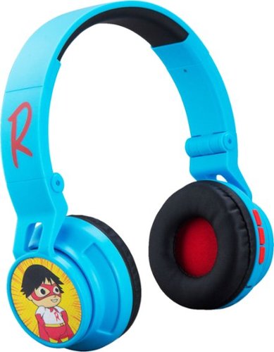 KIDdesigns - eKids Ryan's World Wireless Over the Ear Headphones - blue