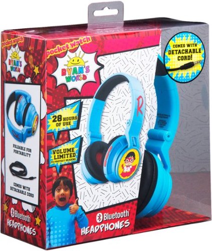 KIDdesigns eKids Ryan's World Wireless Over the Ear Headphones - blue BUY ONLINE
